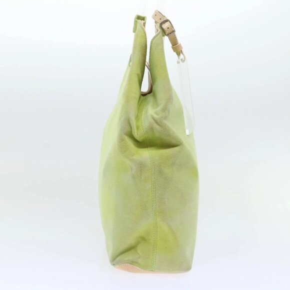 CELINE Hand Bag Suede Green Auth 53736V - Picture 7 of 14